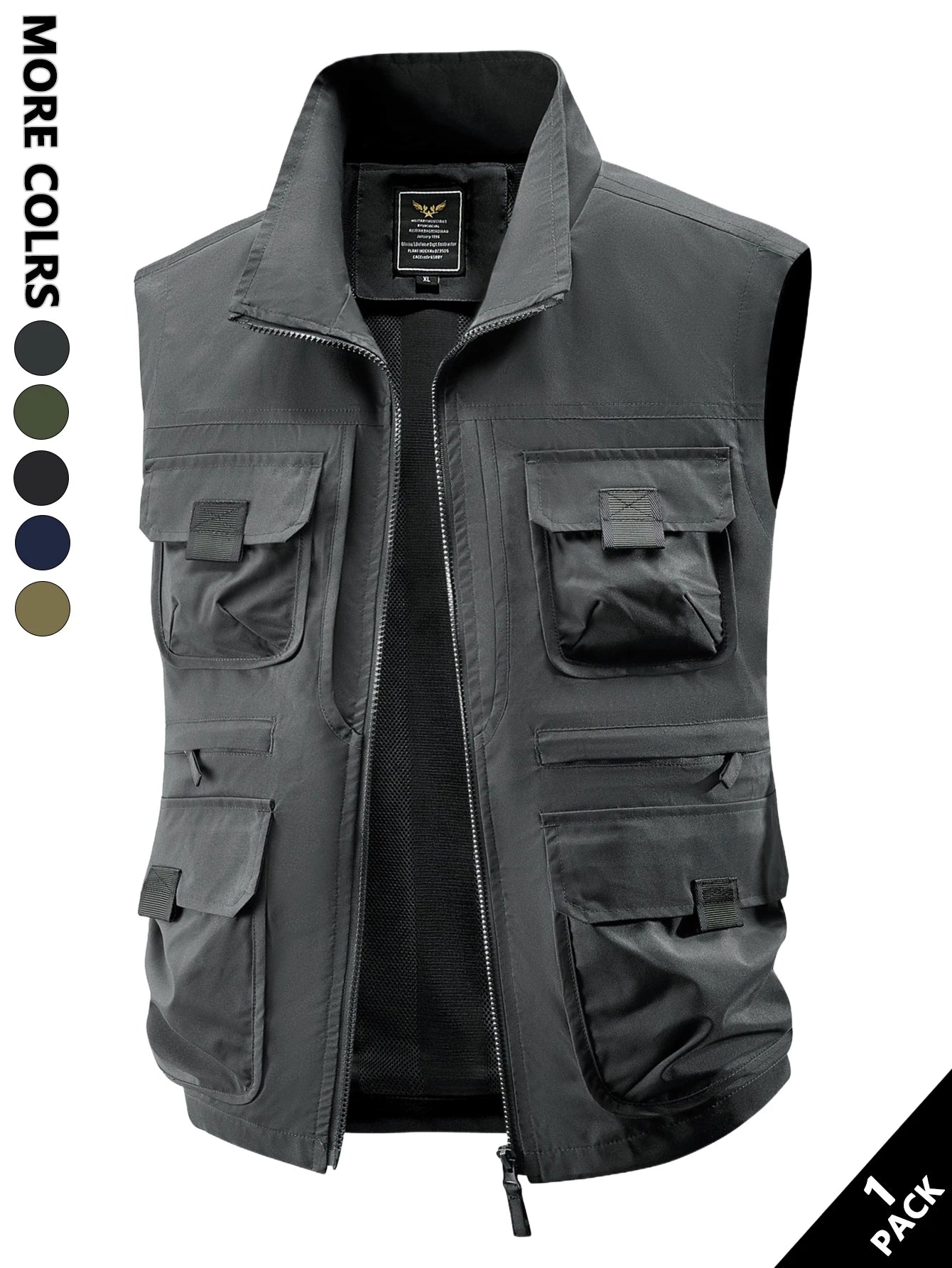Men's Casual Work Vest, Windproof and Heat-Retaining, Suitable for Daily Commuting, Outdoor Travel, Workwear Matching, Layering at Home, Street Style, Short Trips