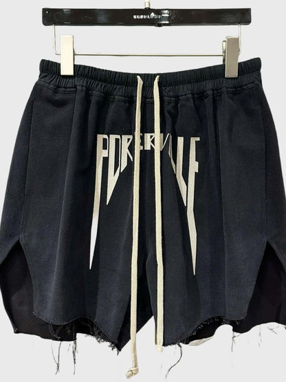 Owen Seak Men Casual Harem Short Cotton Gothic Style Men's Clothing Women Summer High Street Loose Black Short