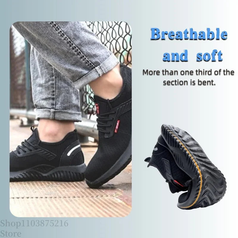 Men's safety shoes are characterized by steel toe protection, impact resistance, good breathability, durability and safety.