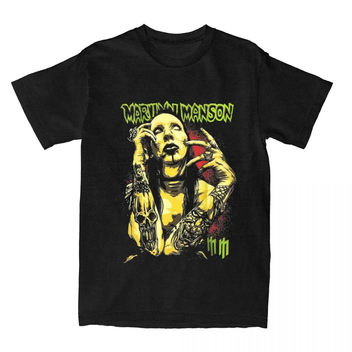 Marilyn Manson Gothic Fans T Shirts Vintage Streetwear Leisure Short Sleeve Casual Men Women Amusing Harajuku Unisex Tops