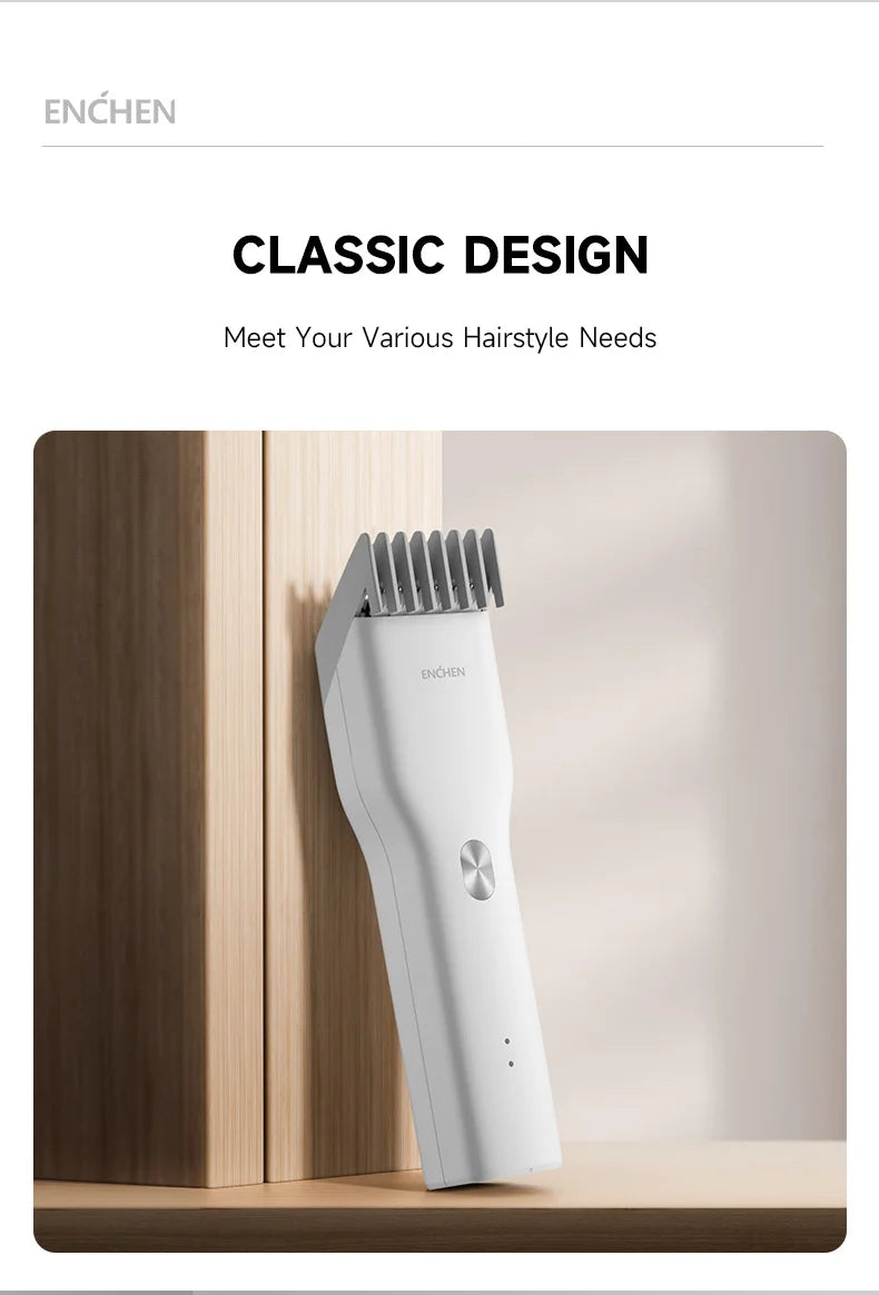 ENCHEN Boost-W Hair Trimmer For Men Kids Cordless USB Rechargeable Electric Hair Clipper Cutter Machine With Adjustable Comb