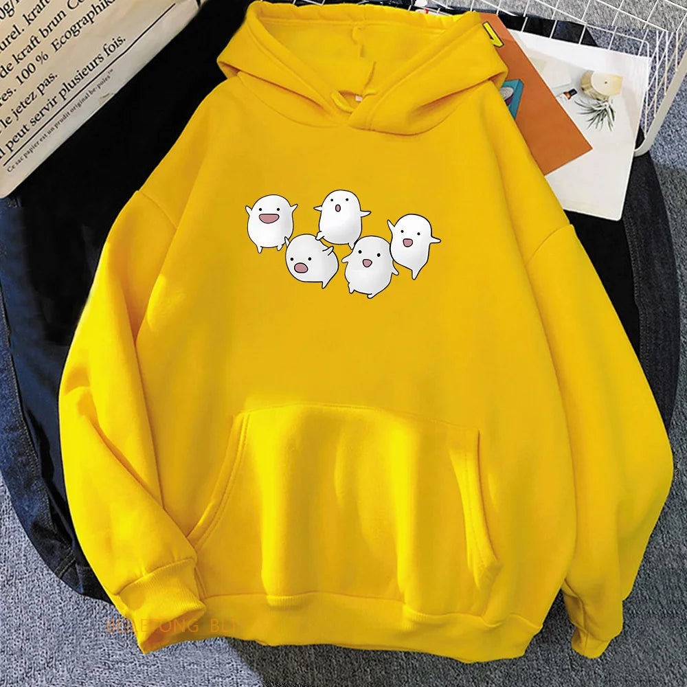 Warawara The Boy and Heron Hoodies Miyazaki Hayao Manga Printing Sweatshirts Winter Long Sleeve Women Hooded Pullovers Kawaii