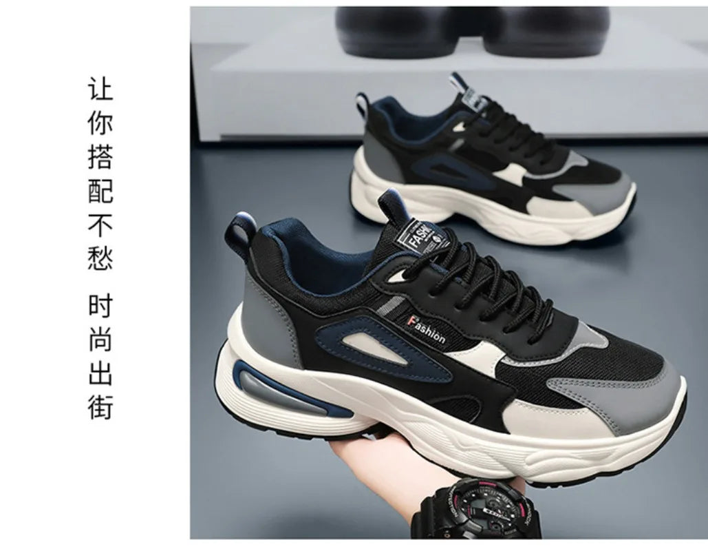2025 Trendy Sneakers for Men Shoes Summer Outdoor Wear-Resistant Casual Sports Skateboard Shoes Fashion Breathable Shoes