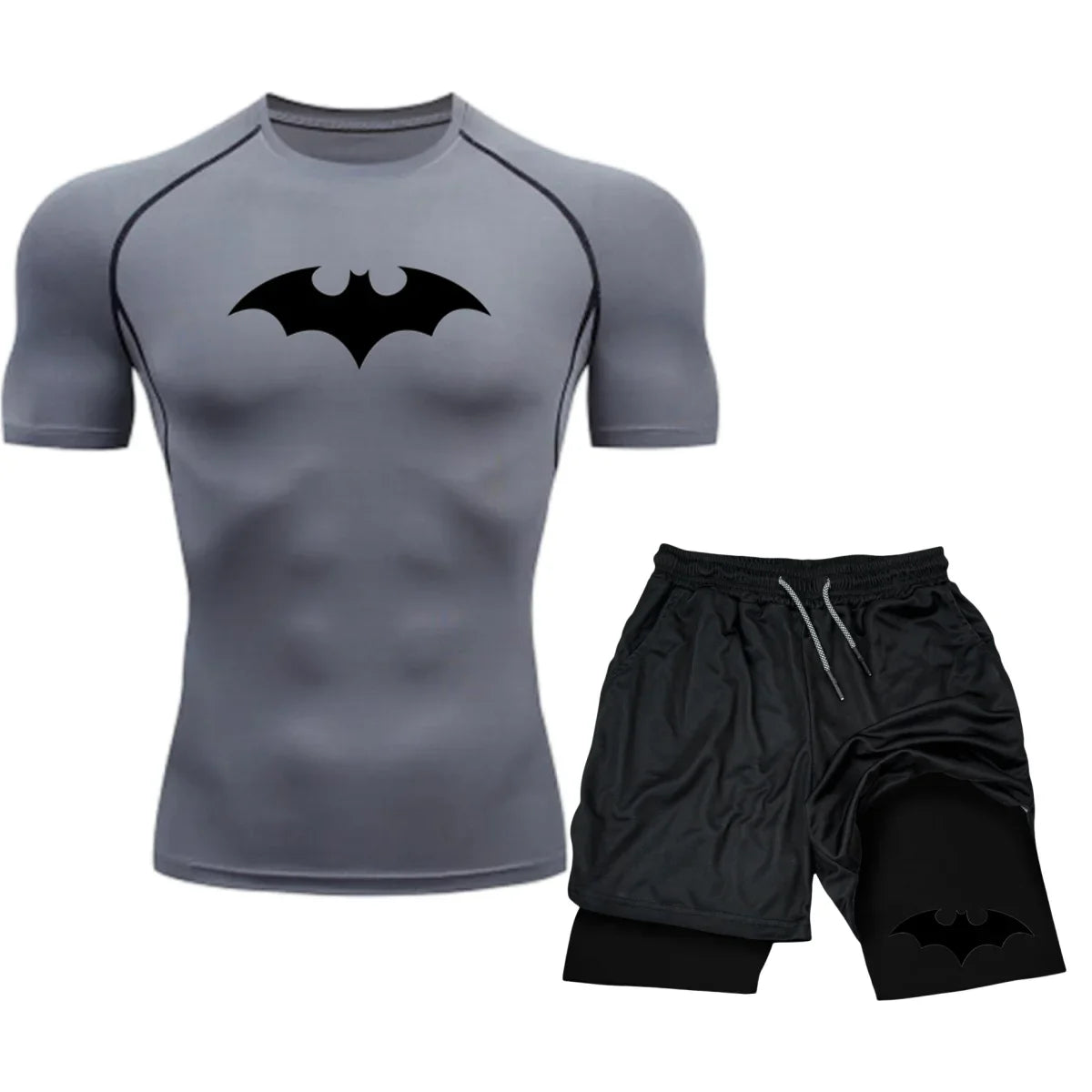 Men Sport Suits Rashguard Jiu Jitsu Jerseys Tights Pants Running T Shirt Boxing Sets Gym Training Muay Thai Shorts MMA Fightwear