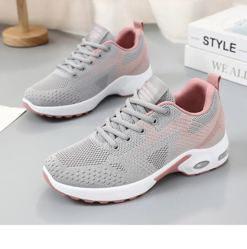 Sports shoes women's new summer women's shoes large size casual breathable lace-up running shoes