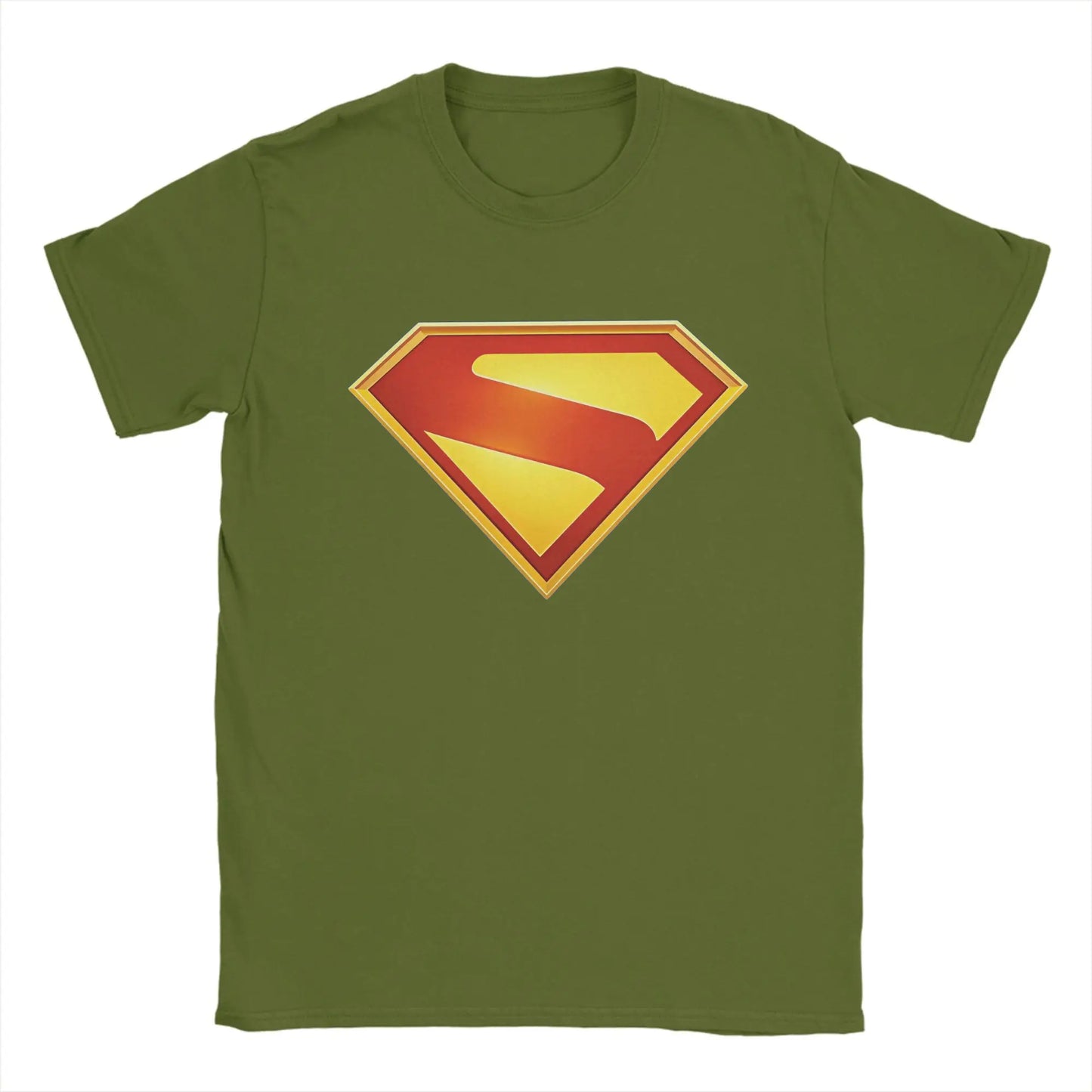 Supermans Logo Pure Cotton T-Shirt For Men's Beach  Aesthetic T Shirts Round Neck Hipster Tees Oversized Custom DIY Clothes