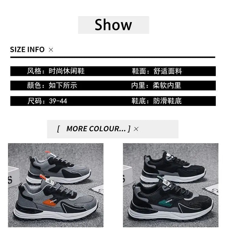 Fashion Men's Shoes Mesh Breathable Casual Sneakers Lace Up Comfort Running Shoes for Men Luxury Tennis Shoes Zapatillas Hombre