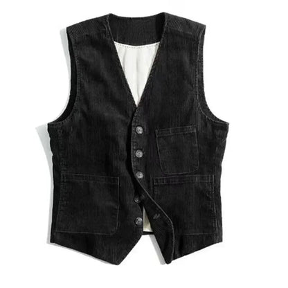 Workwear American Retro Vest for Men Corduroy Vest Camisole Mens Jacket