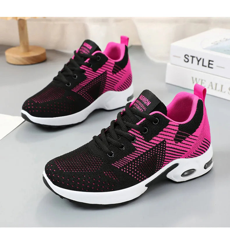 Sports shoes women's new summer women's shoes large size casual breathable lace-up running shoes