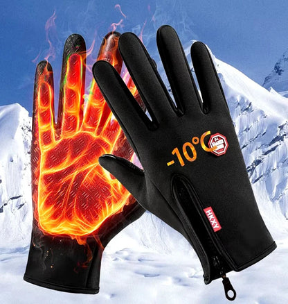 Men's Autumn and Winter Cold Resistant Bicycle Gloves Warm Outdoor Sports Running  Camping Skiing Gloves Motorcycle