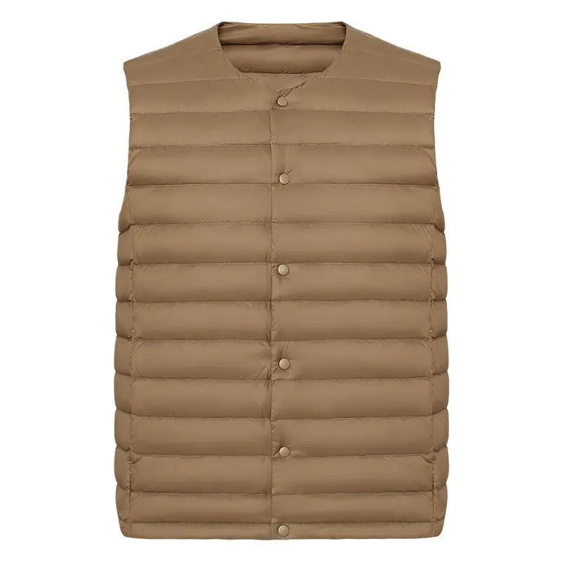 Men 90% White Down Vest Man's Clothing Ultra Light Down Waistcoat Portable Sleeveless Coat Man Winter Round Collar Warm Liner