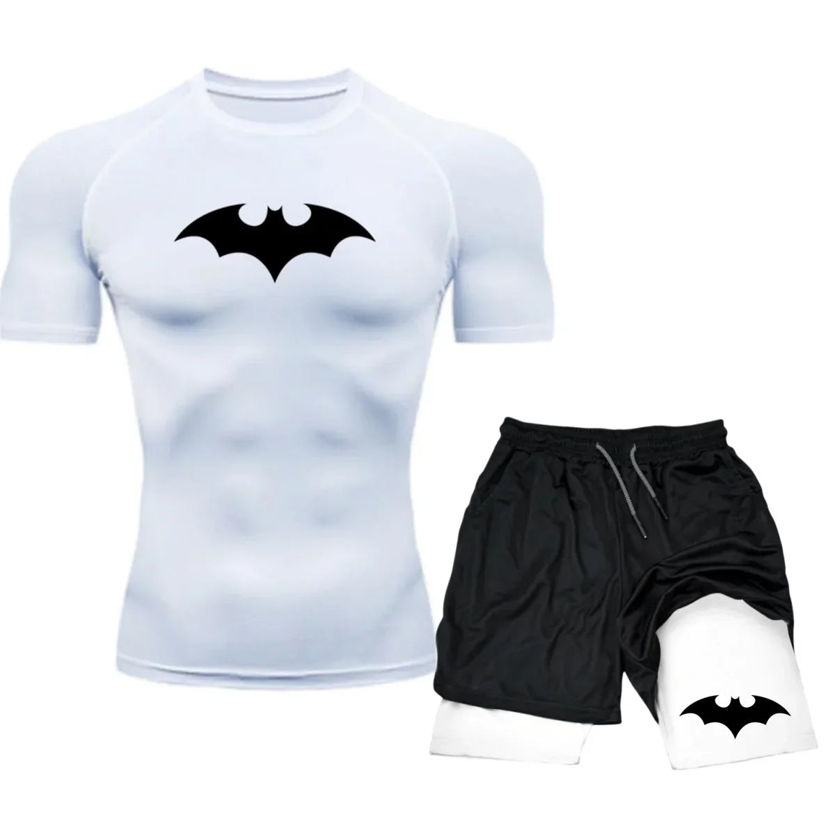 Men Sport Suits Rashguard Jiu Jitsu Jerseys Tights Pants Running T Shirt Boxing Sets Gym Training Muay Thai Shorts MMA Fightwear