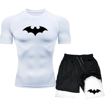 Men Sport Suits Rashguard Jiu Jitsu Jerseys Tights Pants Running T Shirt Boxing Sets Gym Training Muay Thai Shorts MMA Fightwear