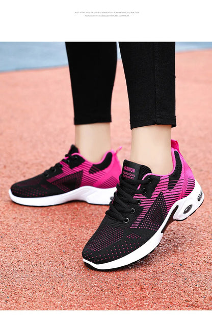 Sports shoes women's new summer women's shoes large size casual breathable lace-up running shoes