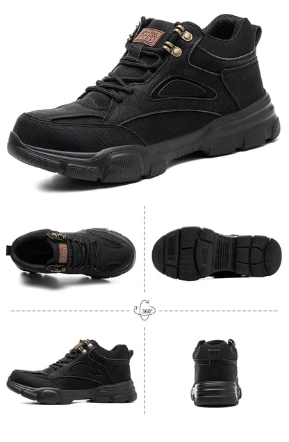 Safety Shoes Men Steel Toe Work Shoes Anti-smash Anti-puncture Indestructible Shoes Protective Boots Tactical Boots