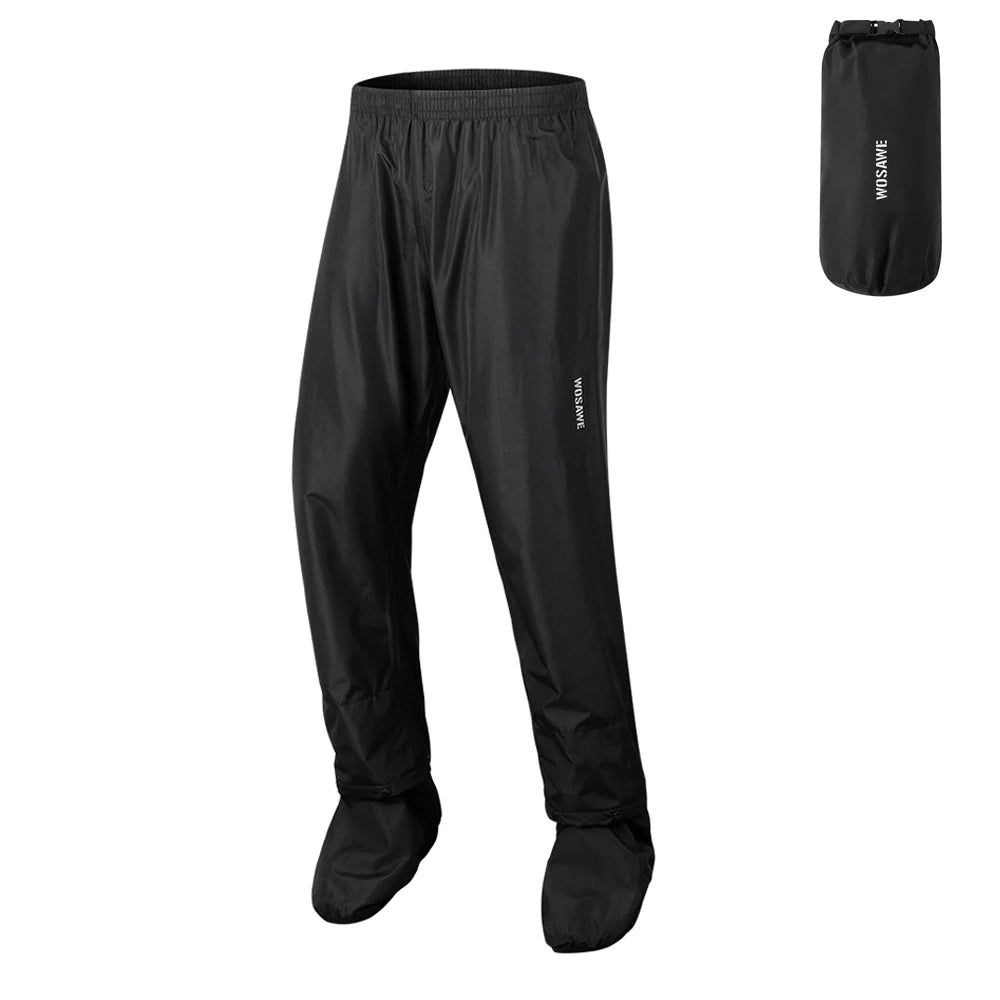 WOSAWE Hiking Rain Pants Outdoor Waterproof Pants Motorcycle Climbing Camping Cycling Sports Mountain Rain Trousers Shoe Covers
