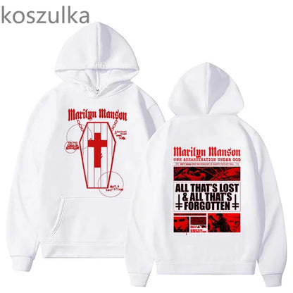 Marilyn Manson Hoodies Fashion 90s Y2k Women Sweatshirts New Pattern Trends Sweet Girls Pullovers Fall Loose Streetwear Clothes