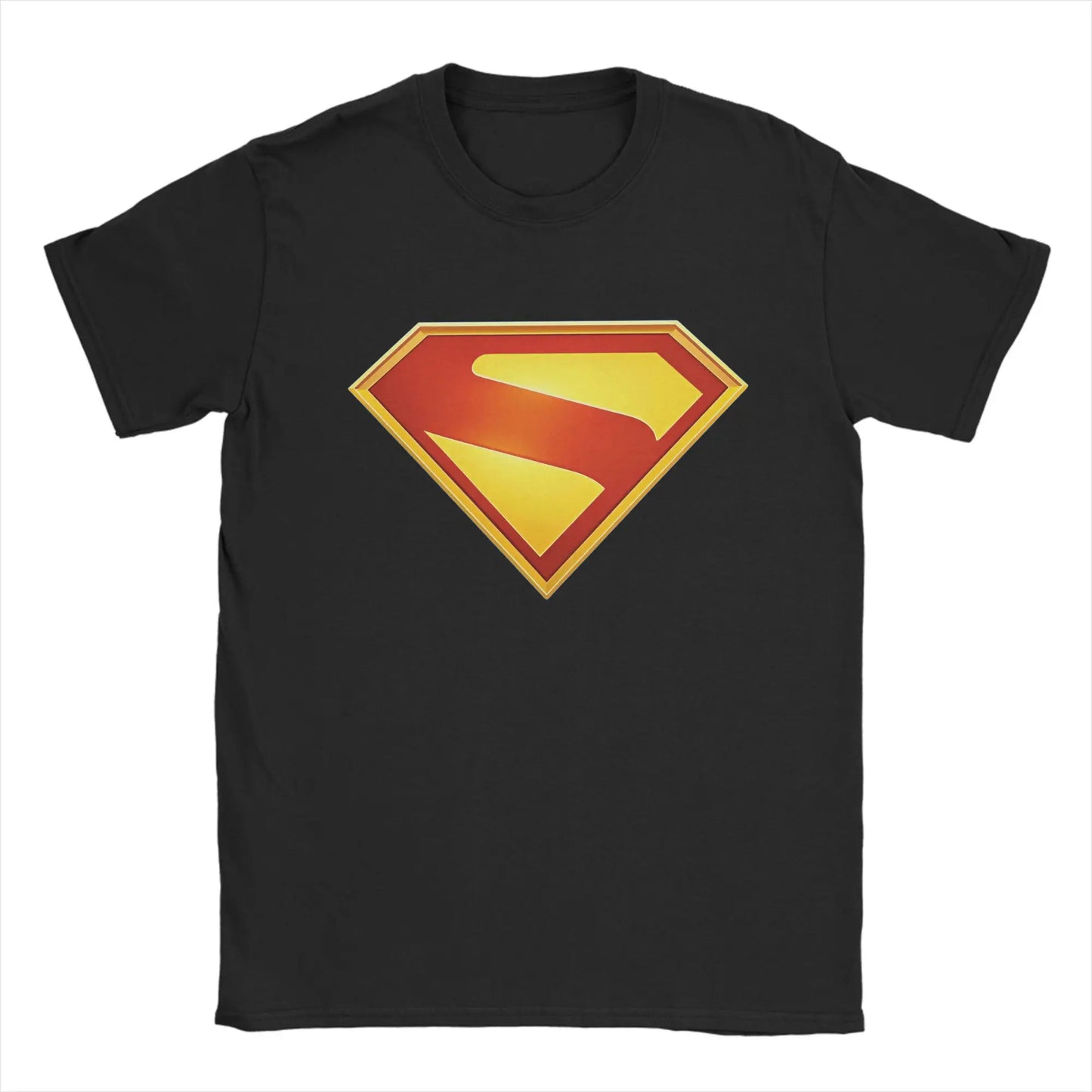 Supermans Logo Pure Cotton T-Shirt For Men's Beach  Aesthetic T Shirts Round Neck Hipster Tees Oversized Custom DIY Clothes