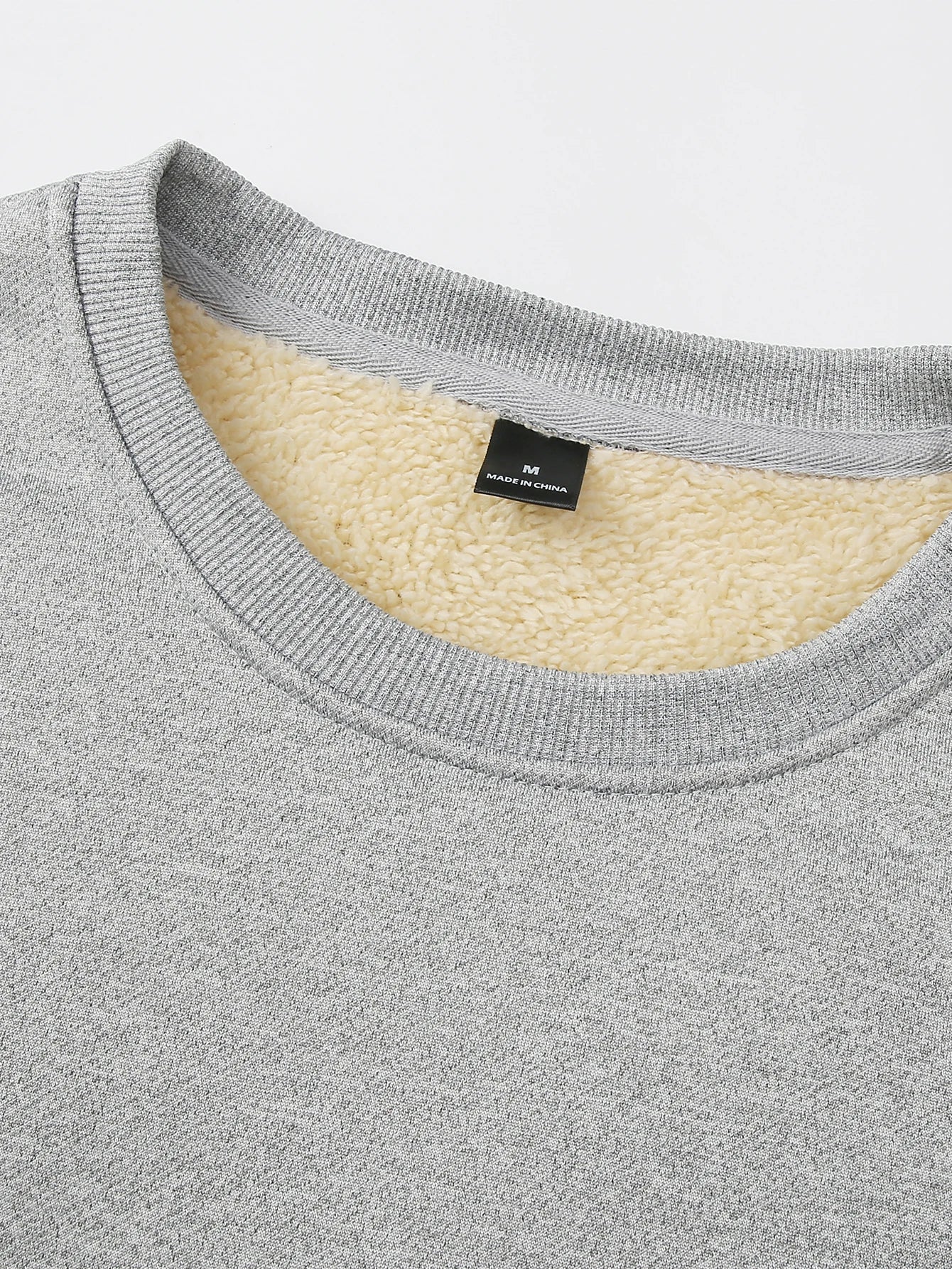 Men's winter sportswear set; warm fleece round neck sweatshirt; men's drawstring sport pants; fashionable men's running fitness