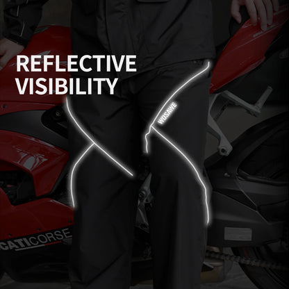 WOSAWE Motorcycle Rain Pants Men Women Waterproof Hiking Pants Camping Trekking Rain Pants Outdoor Sports Quick Dry Trousers