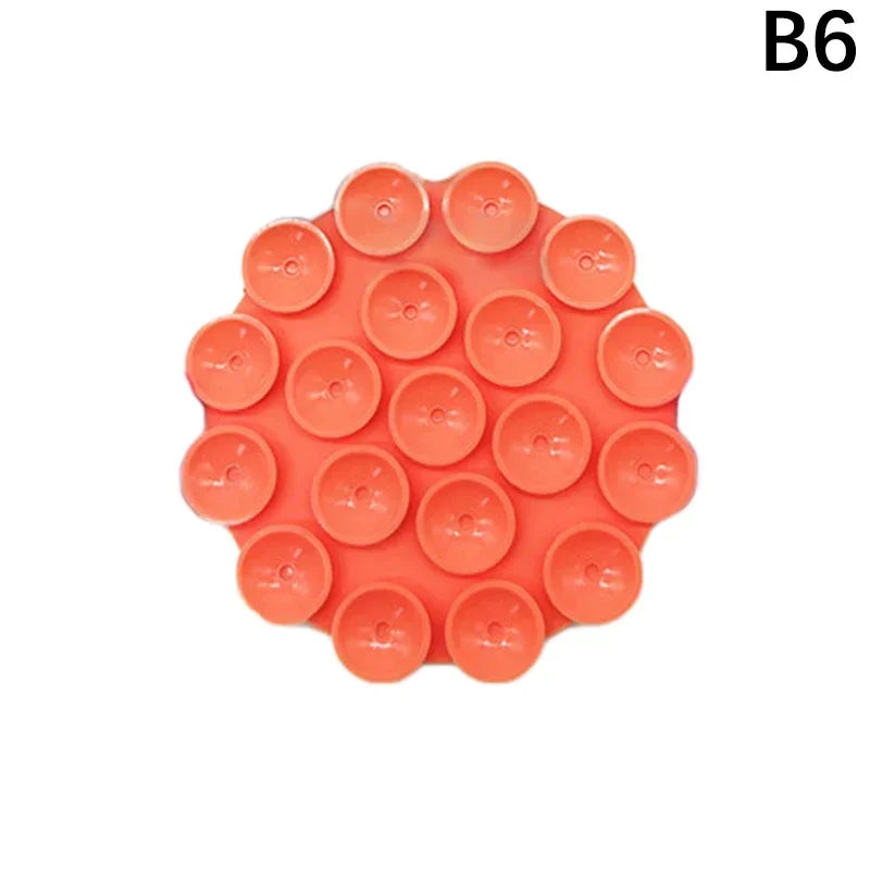 Portable Silicone Suction Cup Back Adhesive Wireless Power Bank Car Anti Slip Universal Mobile Phone Double-sided Holder