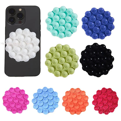 Portable Silicone Suction Cup Back Adhesive Wireless Power Bank Car Anti Slip Universal Mobile Phone Double-sided Holder