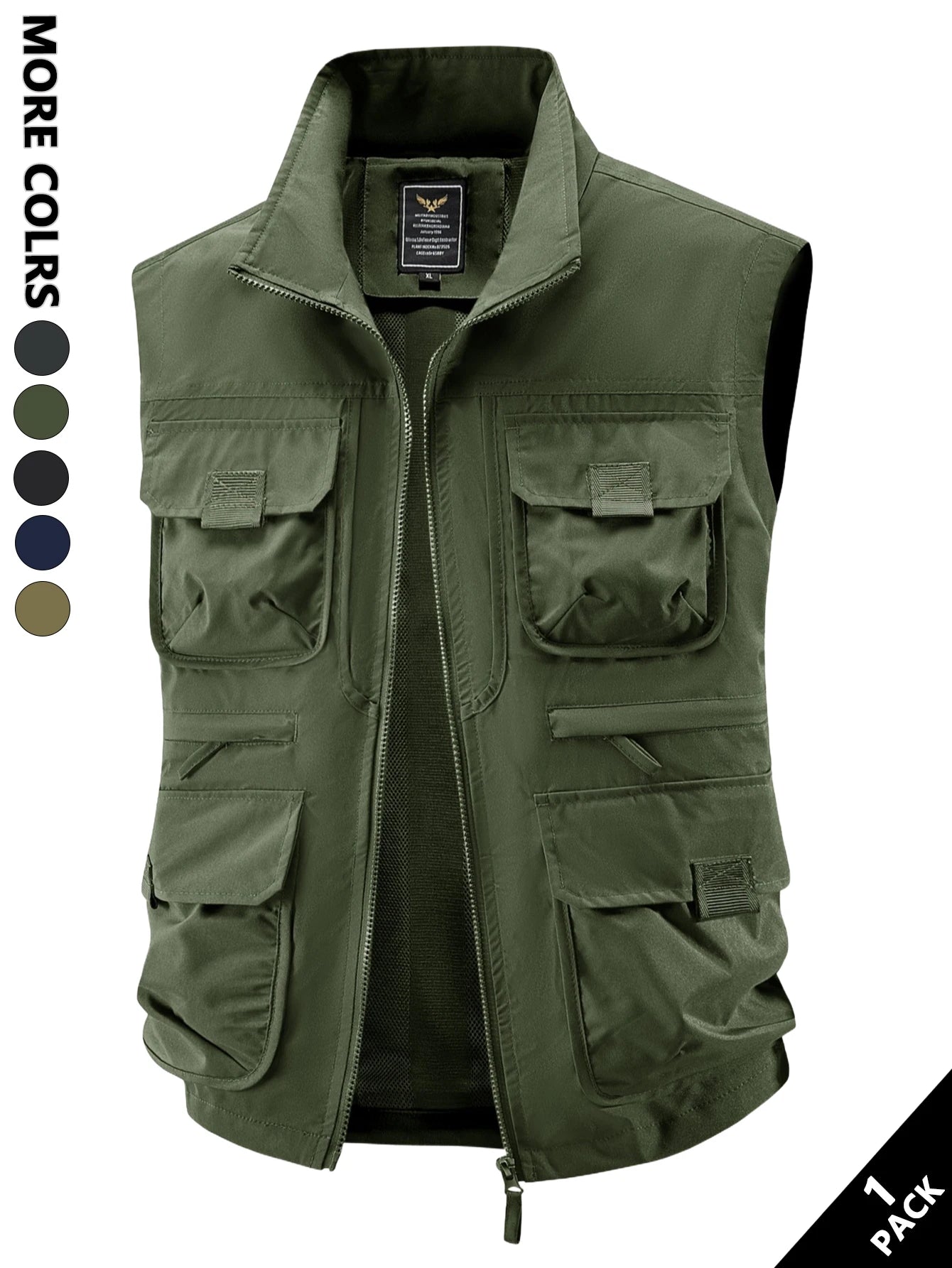 Men's Casual Work Vest, Windproof and Heat-Retaining, Suitable for Daily Commuting, Outdoor Travel, Workwear Matching, Layering at Home, Street Style, Short Trips