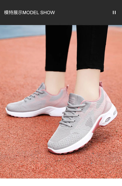 Sports shoes women's new summer women's shoes large size casual breathable lace-up running shoes