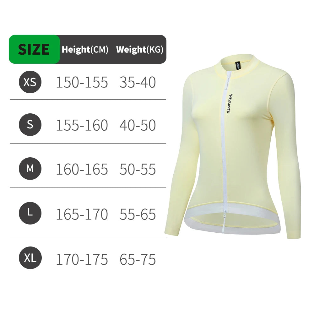 WOSAWE Women Cycling Jersey Breathable Quick Drying Cycling Clothes Anti-sweat Road Bike Shirt Slim Fit with two way YKK Zipper
