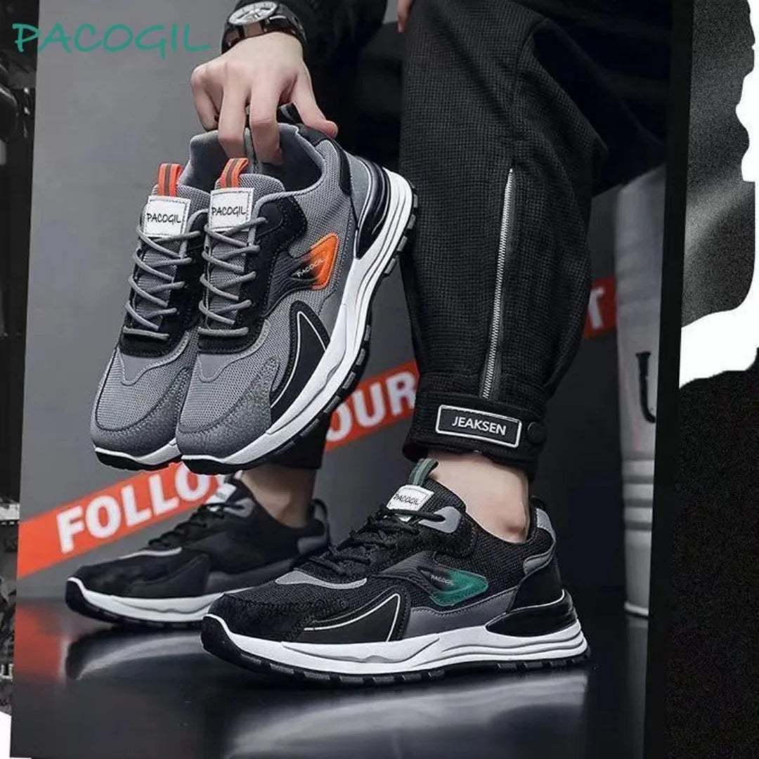 Fashion Men's Shoes Mesh Breathable Casual Sneakers Lace Up Comfort Running Shoes for Men Luxury Tennis Shoes Zapatillas Hombre