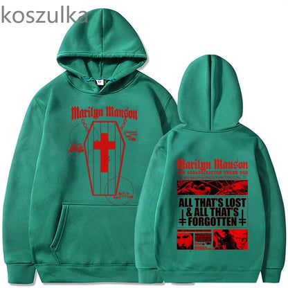 Marilyn Manson Hoodies Fashion 90s Y2k Women Sweatshirts New Pattern Trends Sweet Girls Pullovers Fall Loose Streetwear Clothes