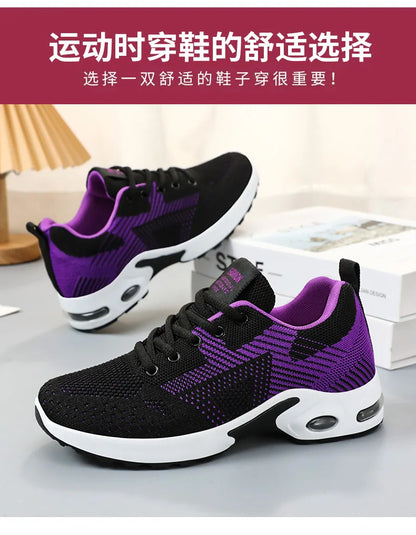 Sports shoes women's new summer women's shoes large size casual breathable lace-up running shoes