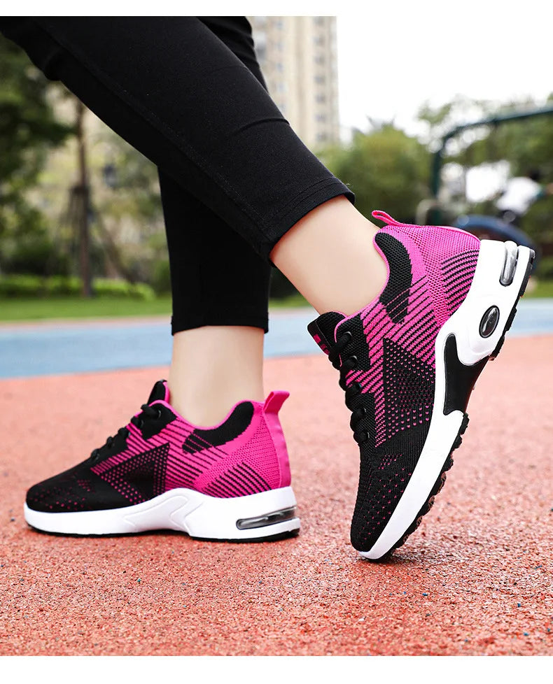 Sports shoes women's new summer women's shoes large size casual breathable lace-up running shoes