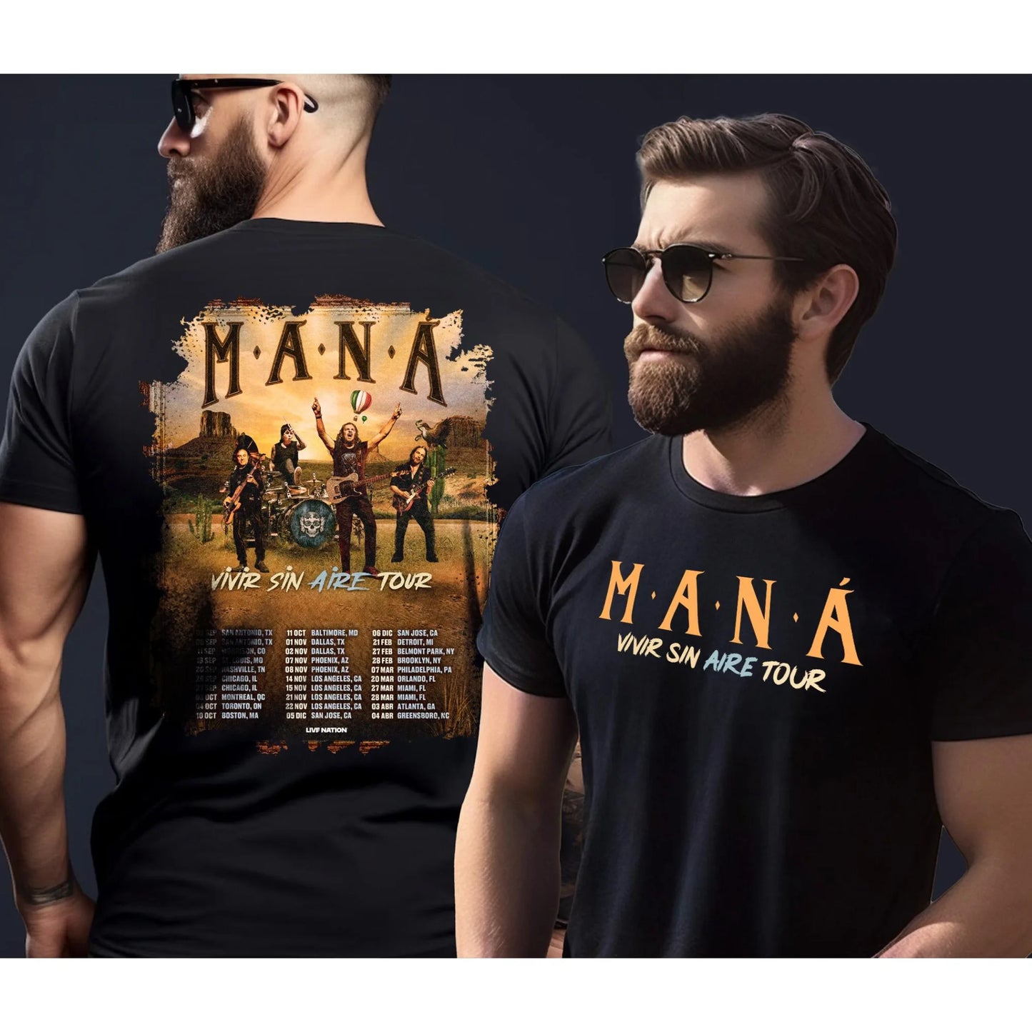 Mana Tour T-shirt 2025 Comfortable Cotton T-shirt for Men Women Street Casual Cotton Gift Hip Hop Oversized Top Unseix Tee