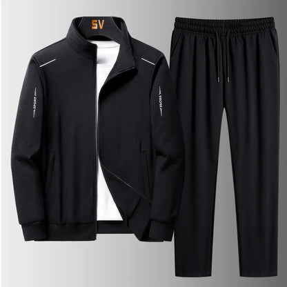 Mens Sportwear Sets Autumn Fashion Men Sporting Suit Sweatshirt +Sweatpants 2 Pieces Sets Men Tracksuit Running Jogging Clothing