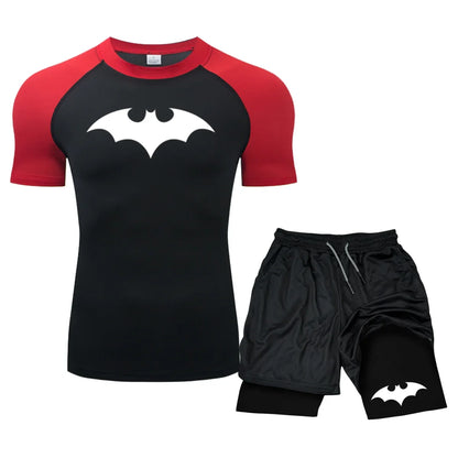 Men Sport Suits Rashguard Jiu Jitsu Jerseys Tights Pants Running T Shirt Boxing Sets Gym Training Muay Thai Shorts MMA Fightwear