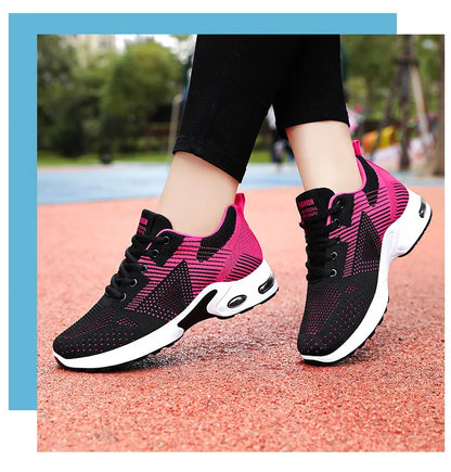 Sports shoes women's new summer women's shoes large size casual breathable lace-up running shoes