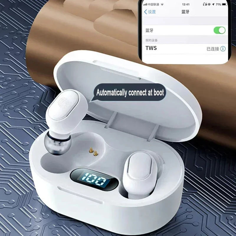 E7S TWS Wireless Headphones Bluetooth earphone Control Sport Headset Waterproof Microphone Music Earphone Work On All Smartphone