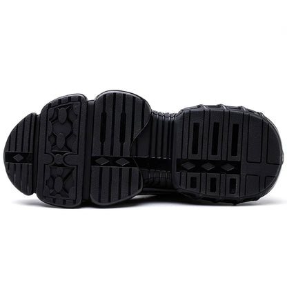 Indestructible Steel Toe Protective Safety Shoes Slip Resistant Abrasion Resistant Work Shoes Men Tough Comfortable Sneaker ﻿
