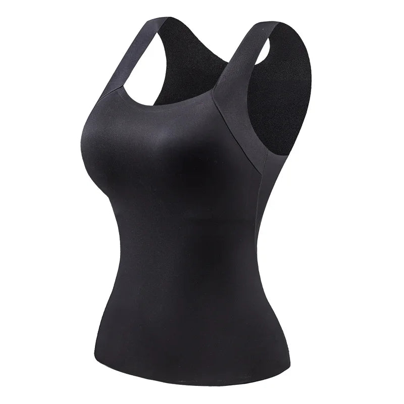 Ubowen For 40-70kg Seamless Women Camisole Top With Chest Pad Fixed Cup Bottoming Underwear Tank Tops No Steeling Ring