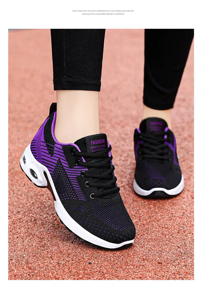 Sports shoes women's new summer women's shoes large size casual breathable lace-up running shoes