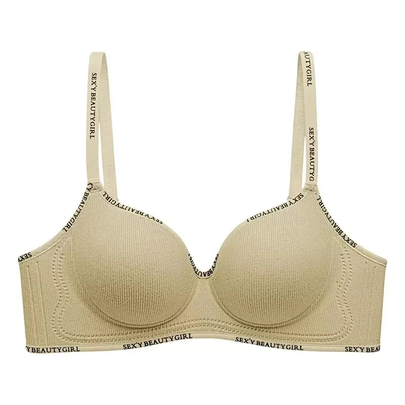 Women's Underwear Gathered With Small Breasts, Showing Large, No Traces, No Steel Rings, Anti-sagging, Subtitle Letter Bra