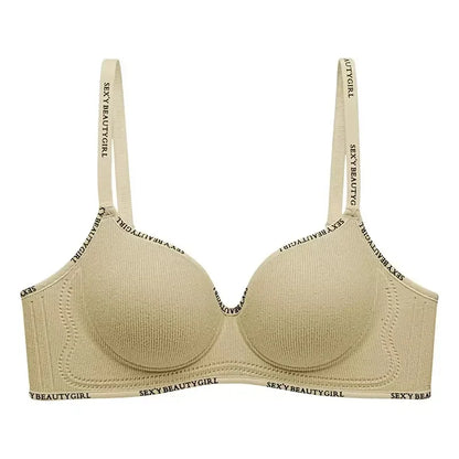 Women's Underwear Gathered With Small Breasts, Showing Large, No Traces, No Steel Rings, Anti-sagging, Subtitle Letter Bra