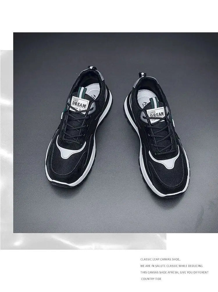 Fashion Men's Shoes Mesh Breathable Casual Sneakers Lace Up Comfort Running Shoes for Men Luxury Tennis Shoes Zapatillas Hombre