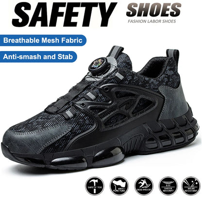 Steel Toe Shoes For Men And Women Comfortable And Safe Work Sports Shoes Industrial Anti Slip Puncture Resistant Safety Shoes