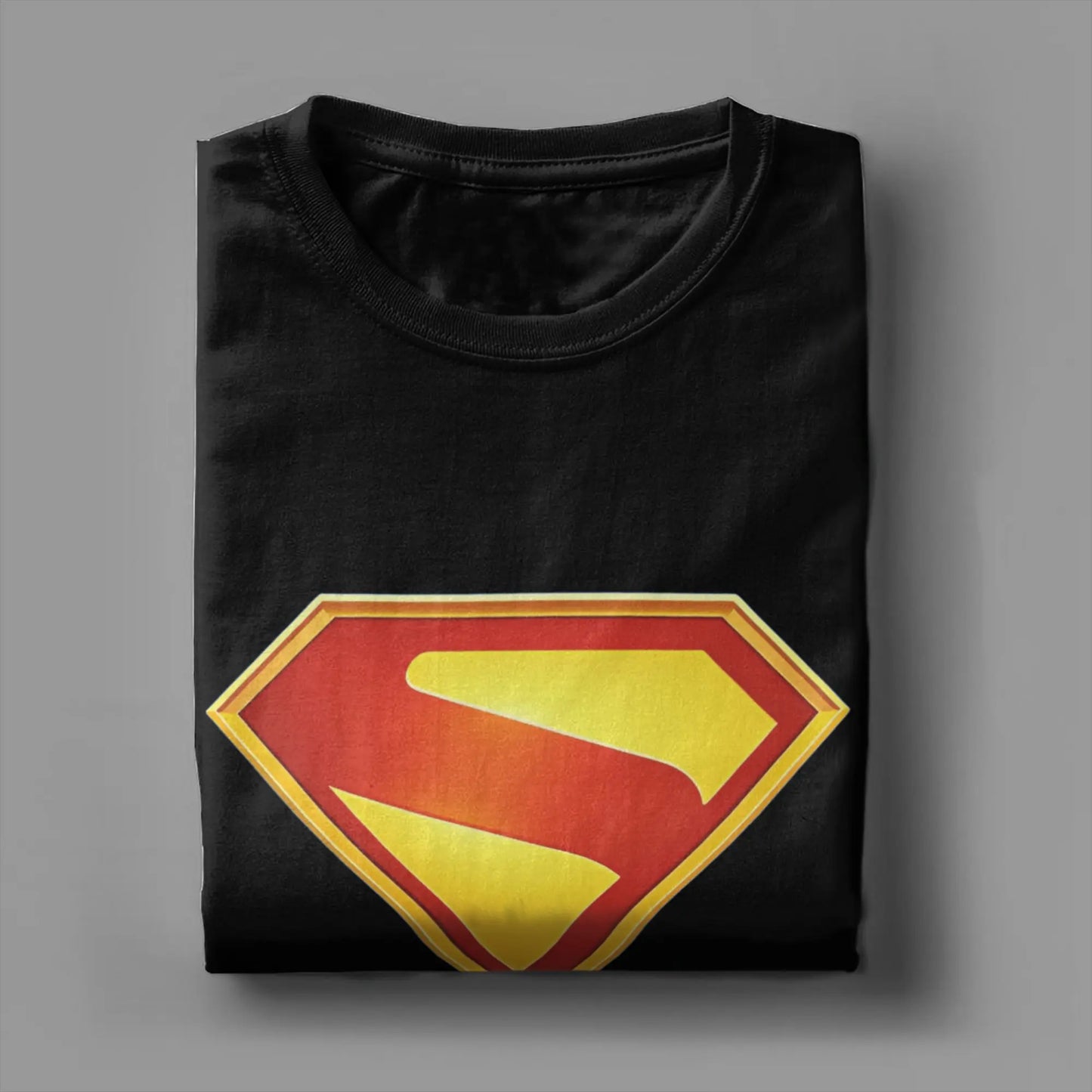 Supermans Logo Pure Cotton T-Shirt For Men's Beach  Aesthetic T Shirts Round Neck Hipster Tees Oversized Custom DIY Clothes