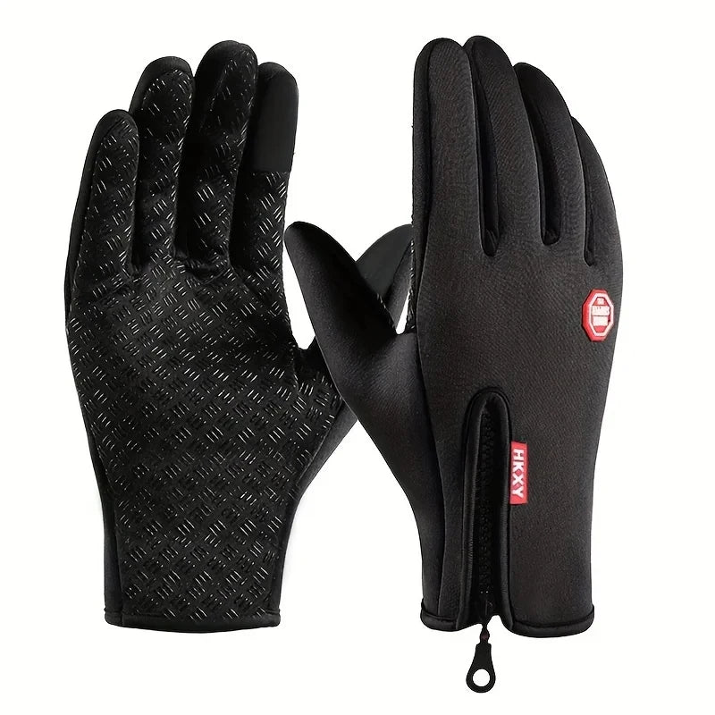 Men's Autumn and Winter Cold Resistant Bicycle Gloves Warm Outdoor Sports Running  Camping Skiing Gloves Motorcycle