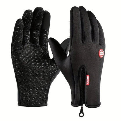 Men's Autumn and Winter Cold Resistant Bicycle Gloves Warm Outdoor Sports Running  Camping Skiing Gloves Motorcycle