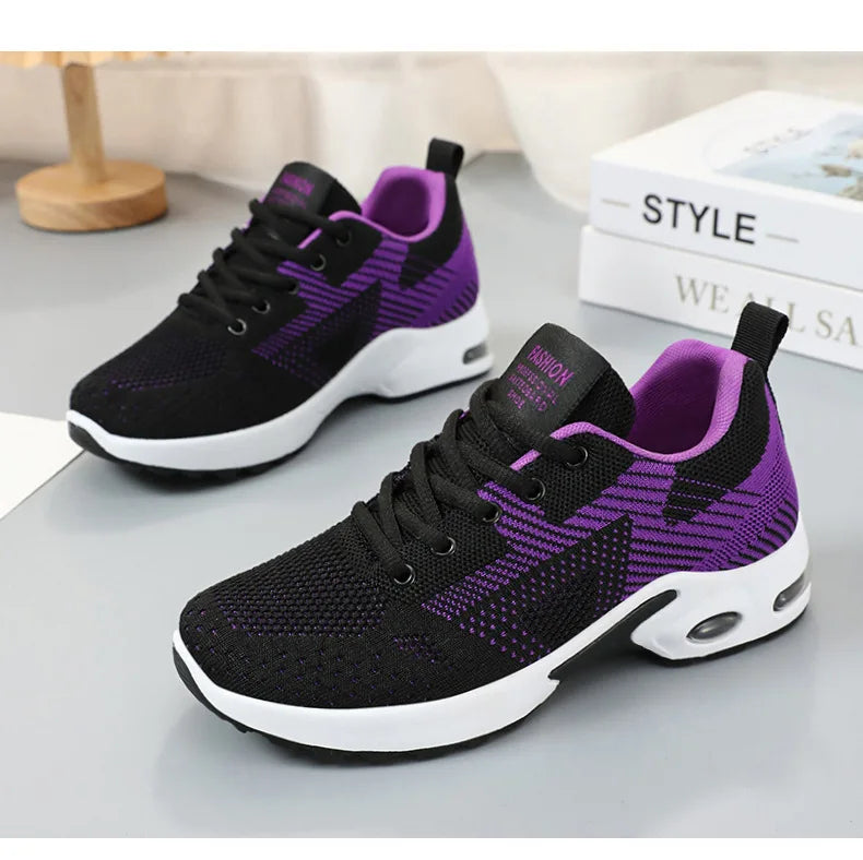 Sports shoes women's new summer women's shoes large size casual breathable lace-up running shoes