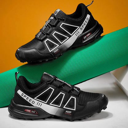 Men's Outdoor Hiking Shoes Off-Road Non-Slip Anti-Collision Breathable High-Quality Men's Boots Lockless Casual Cycling Shoes